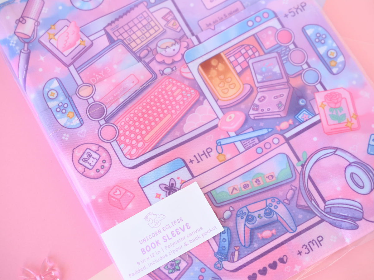 Gaming Time book sleeve by Unicorn eclipse