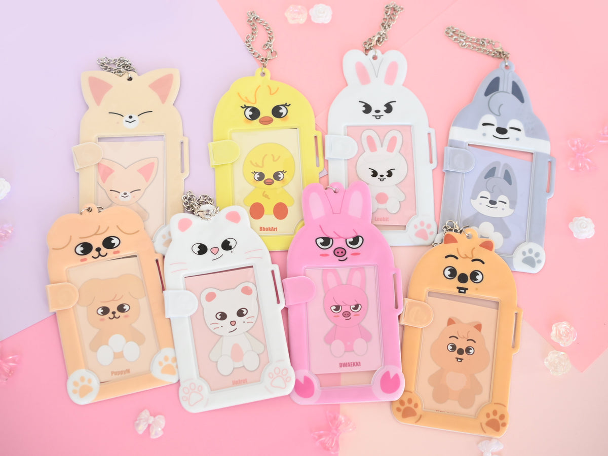 SKZOO hug pvc holders photocard holder cute stray kids keychains