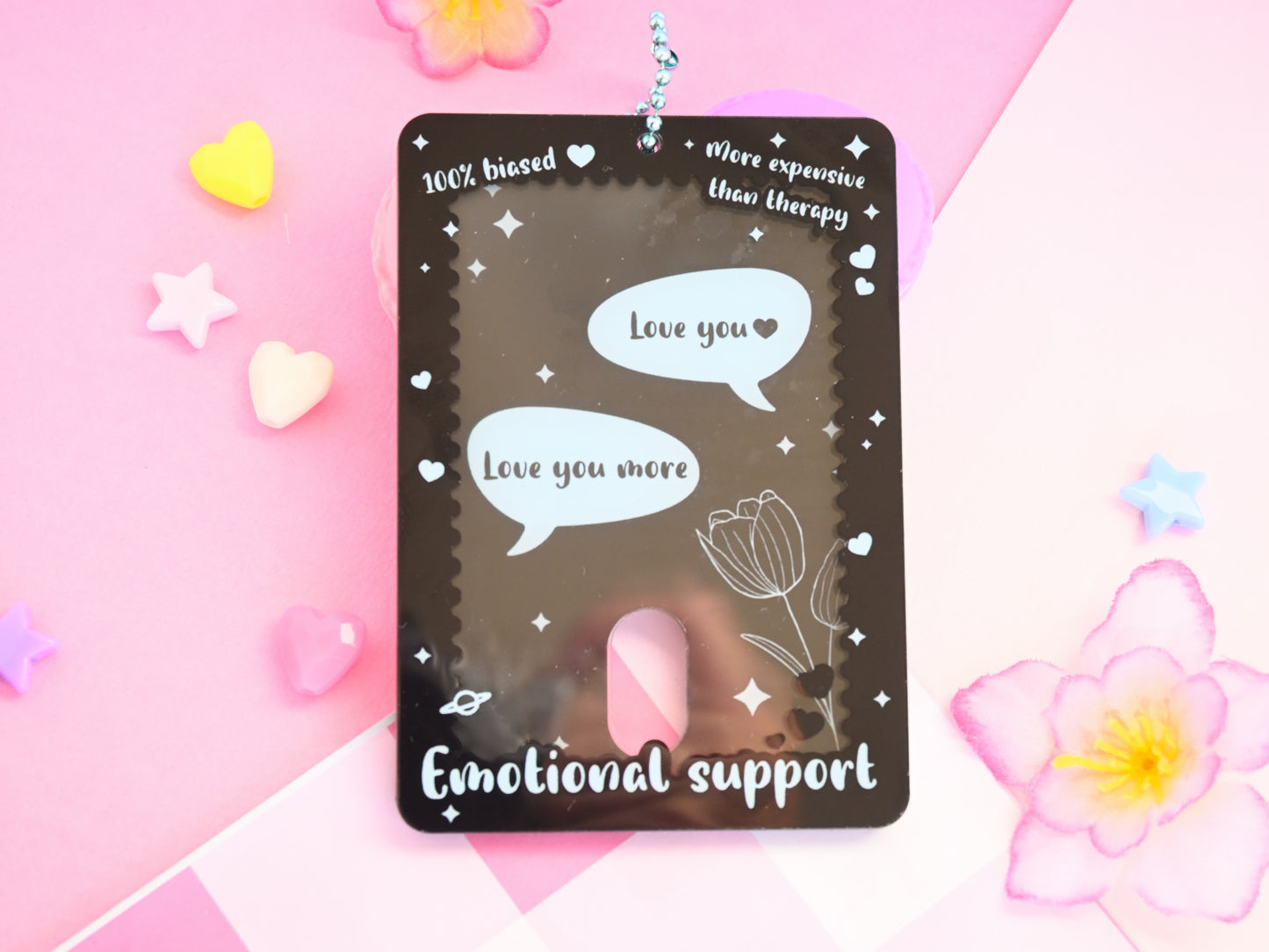 Emotional support idol acrylic card holder kpop photocard holder cardholder keychain Gift for fans pc