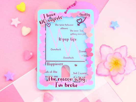 kpop life idol acrylic card holder kpop photocard holder cardholder keychain Gift for fans pc