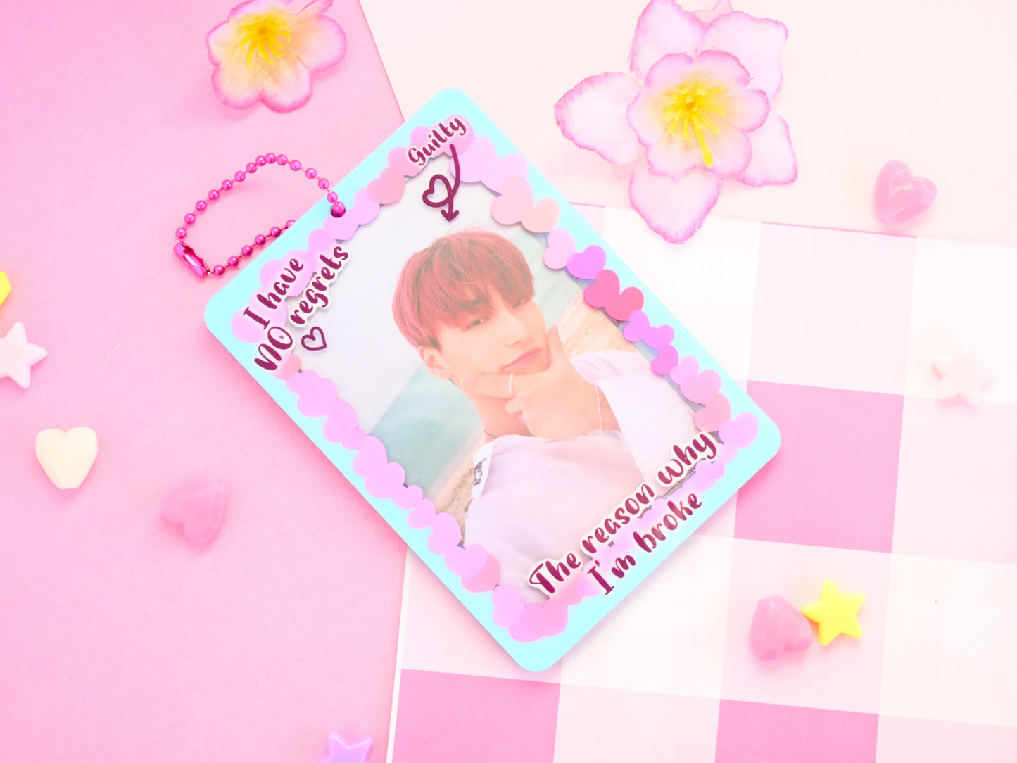 kpop life idol acrylic card holder kpop photocard holder cardholder keychain Gift for fans pc