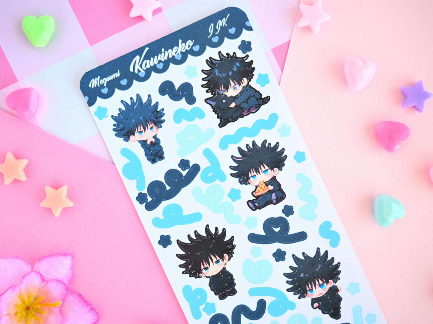 Megumi JJK jujutsu kaisen deco sticker sheet anime manga