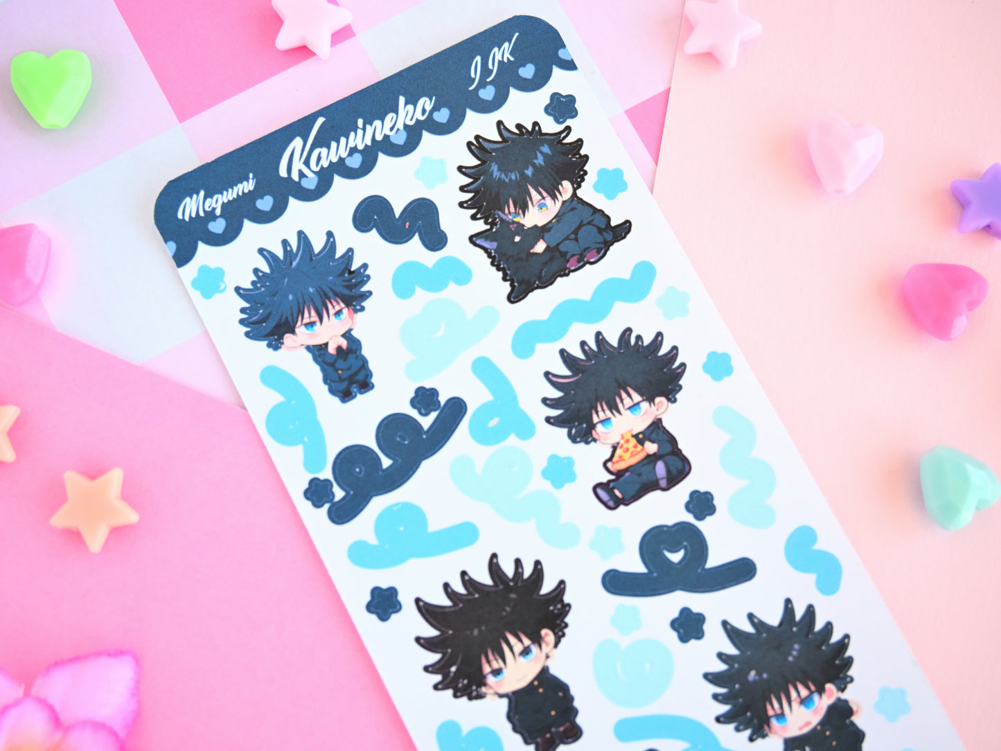 Megumi JJK jujutsu kaisen deco sticker sheet anime manga