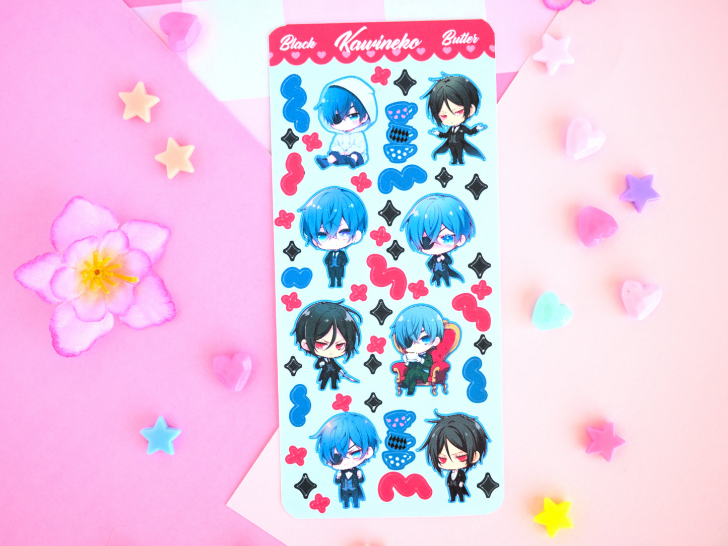 Black Butler Ciel deco sticker sheet anime manga