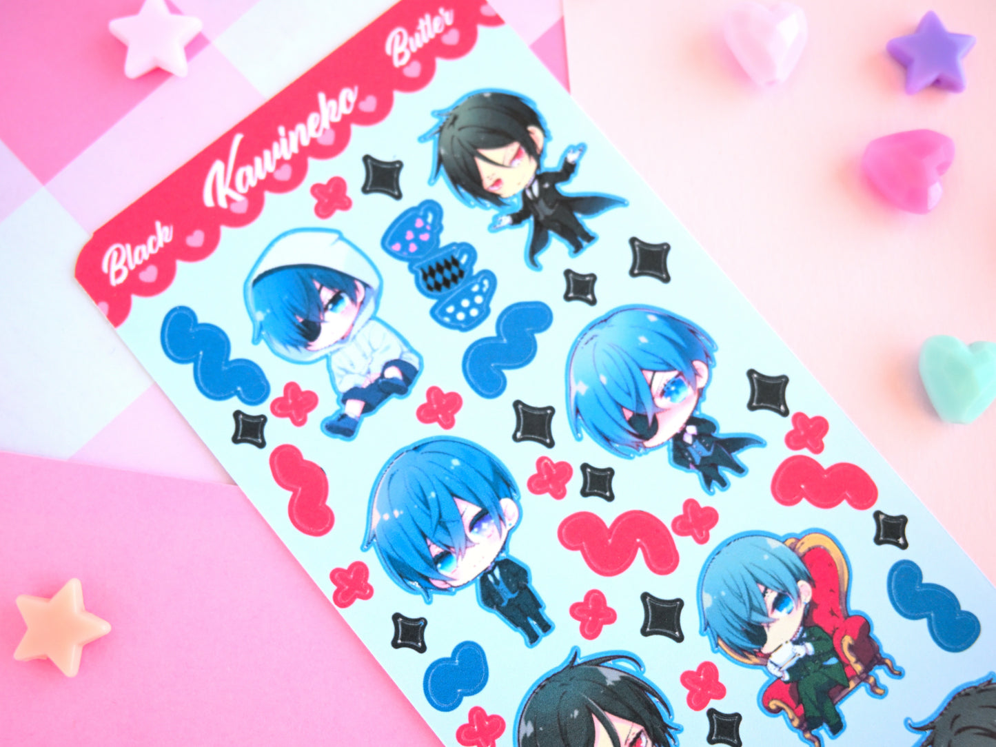 Black Butler Ciel deco sticker sheet anime manga