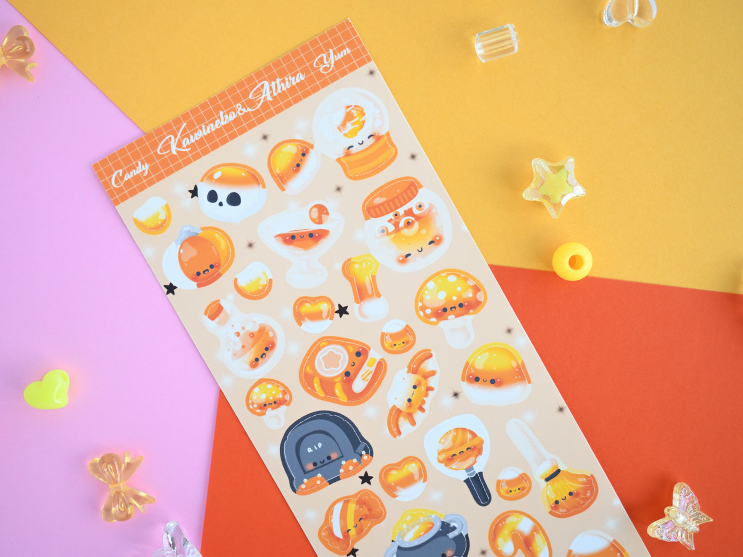 trick or treat cute spooky candies sticker sheet  halloween sweets