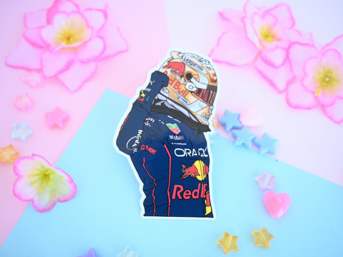 Max Verstappen F1 driver waterproof Vinyl stickers Die cut team Red Bull