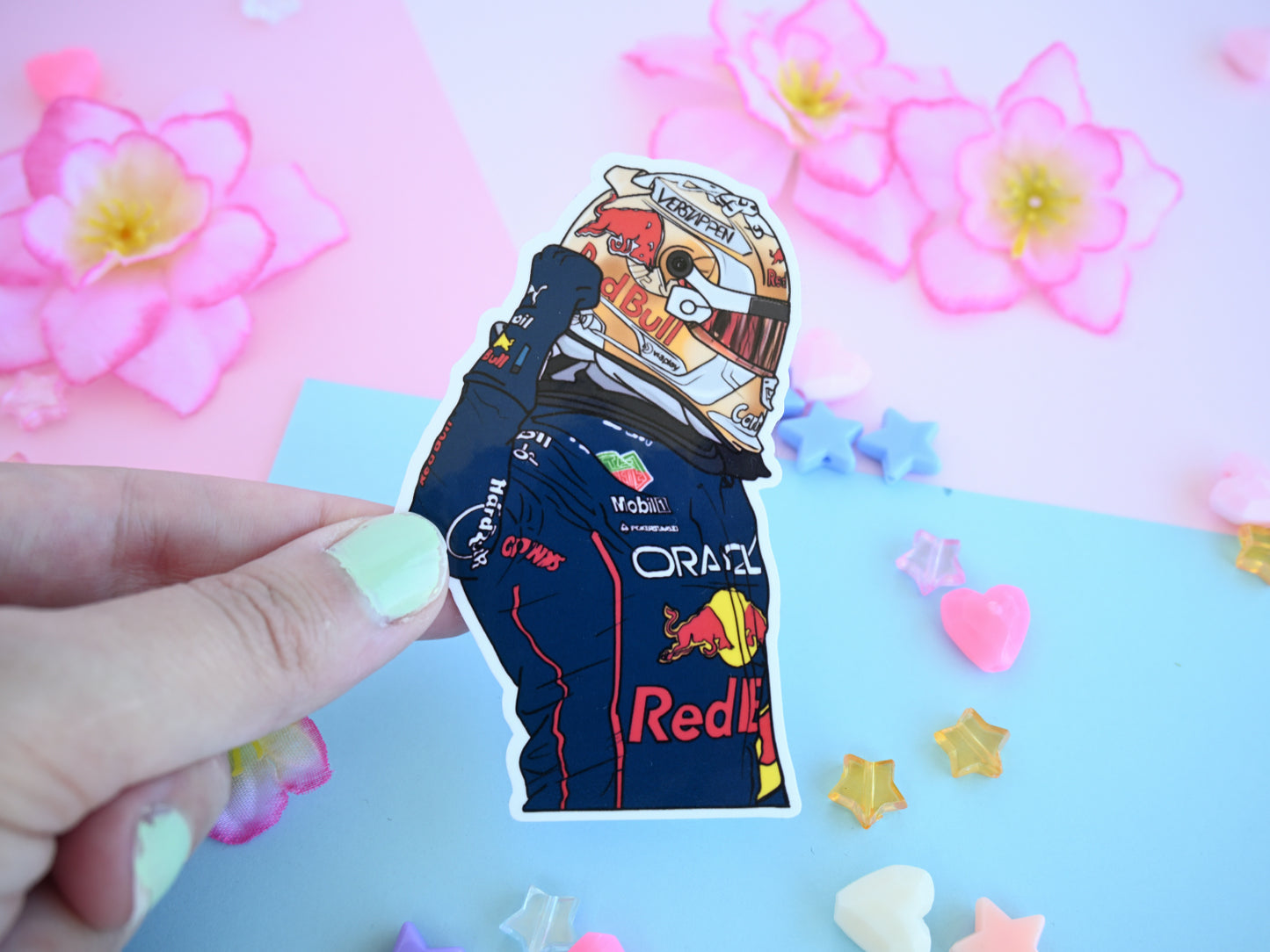 Max Verstappen F1 driver waterproof Vinyl stickers Die cut team Red Bull