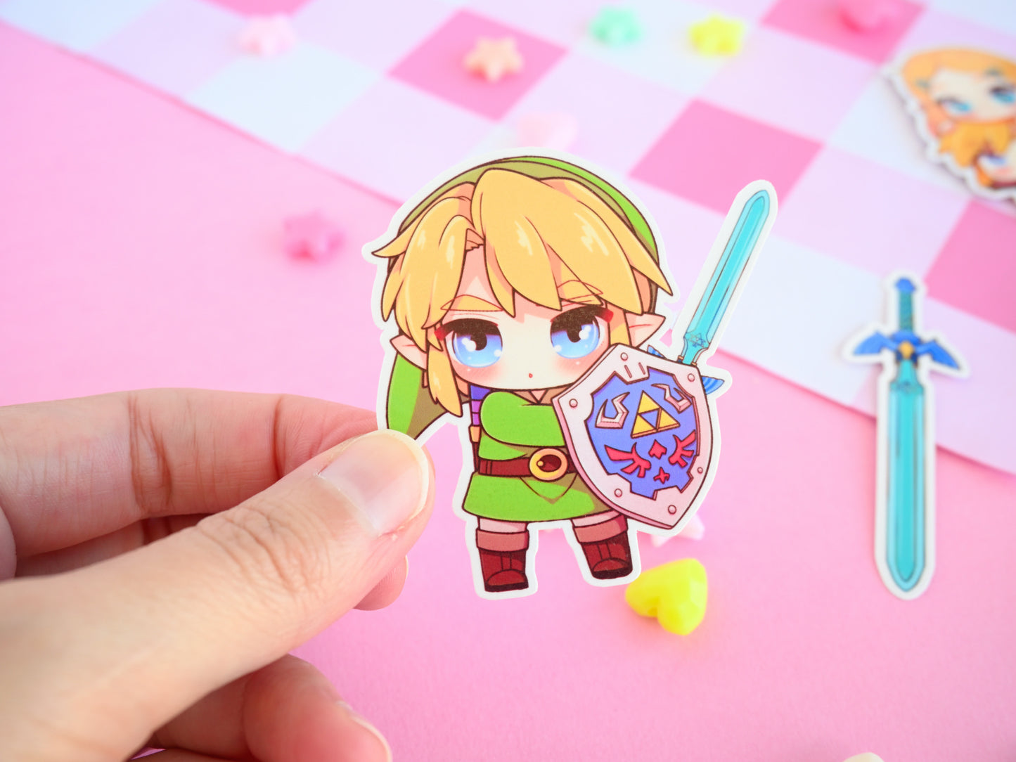 Legend of Zelda Link waterproof Vinyl stickers Die cut gaming gamer