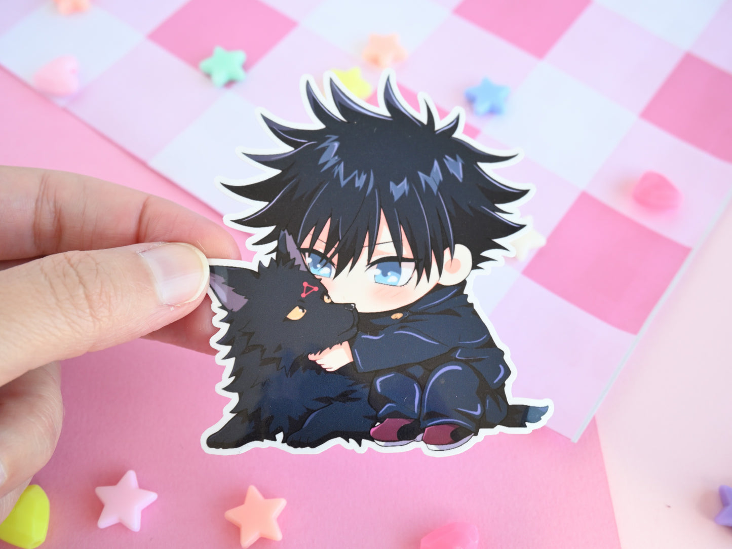 Megumi JJK waterproof Vinyl stickers  Die cut anime manga jujutsu kaisen