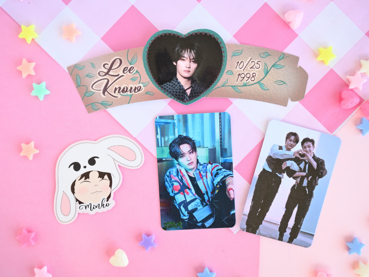 Lee Know Day birthday Cup sleeve SKZ merch tier pack Stray Kids