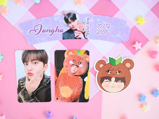 Jongho Day birthday Cup sleeve Ateez merch tier pack