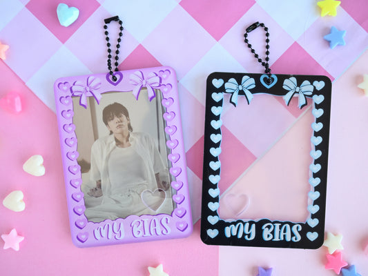 Double Window pc holder My bias acrylic card holder kpop photocard cardholder keychain Gift for fans