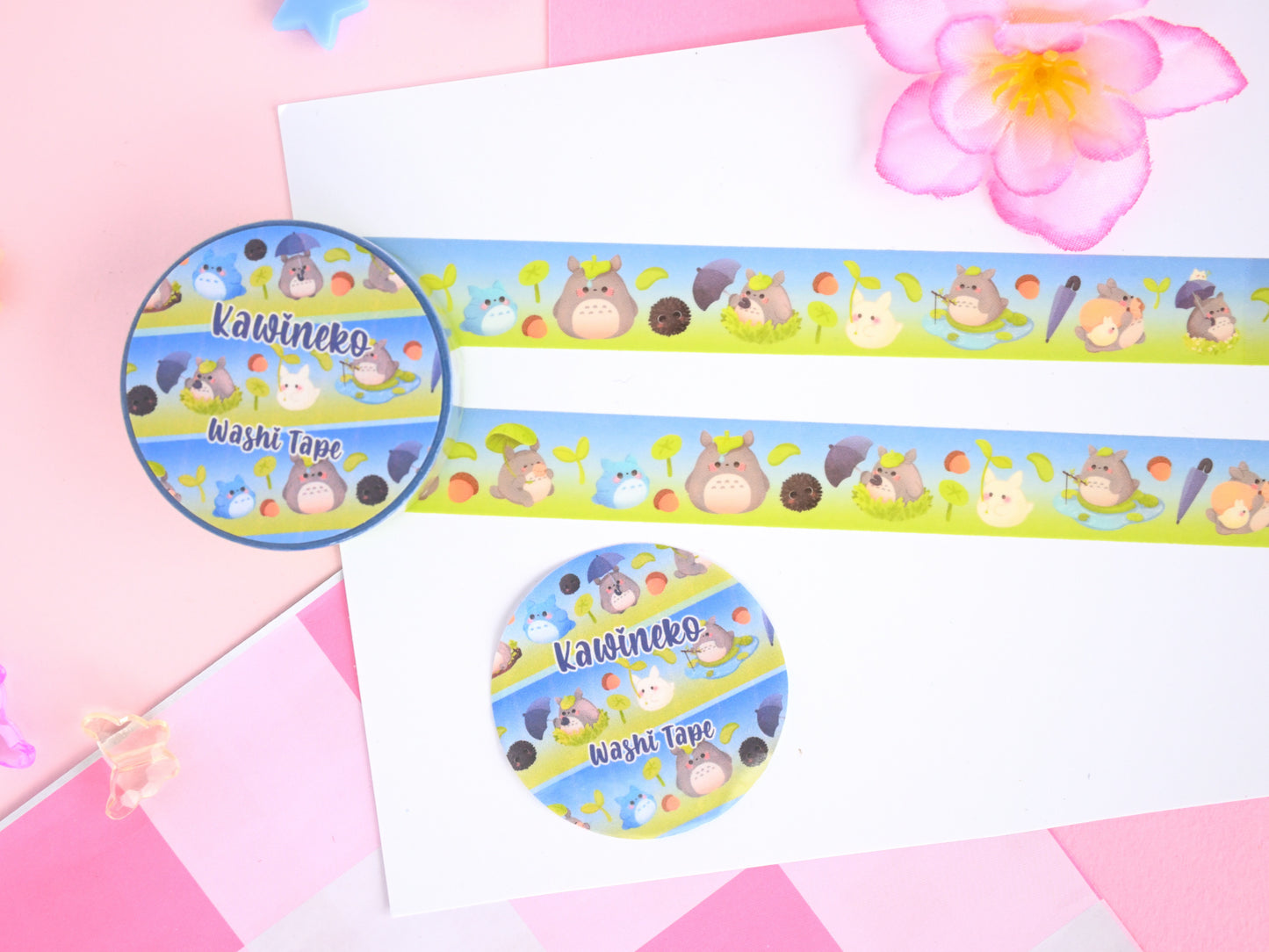 Totoro winter adventure washi tape cute stationery