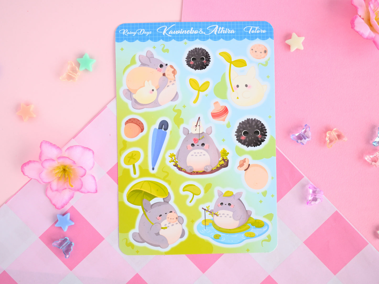 Totoro winter adventure Studio Ghibli inspired stickers and washi tape