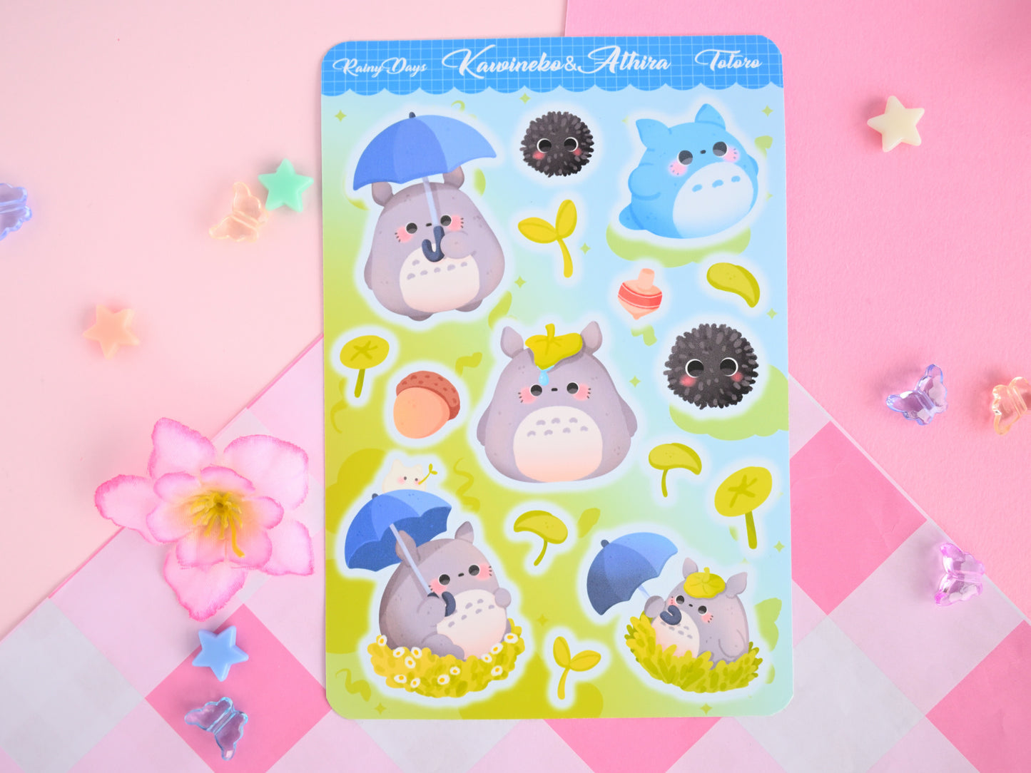 Totoro winter adventure Studio Ghibli inspired stickers and washi tape