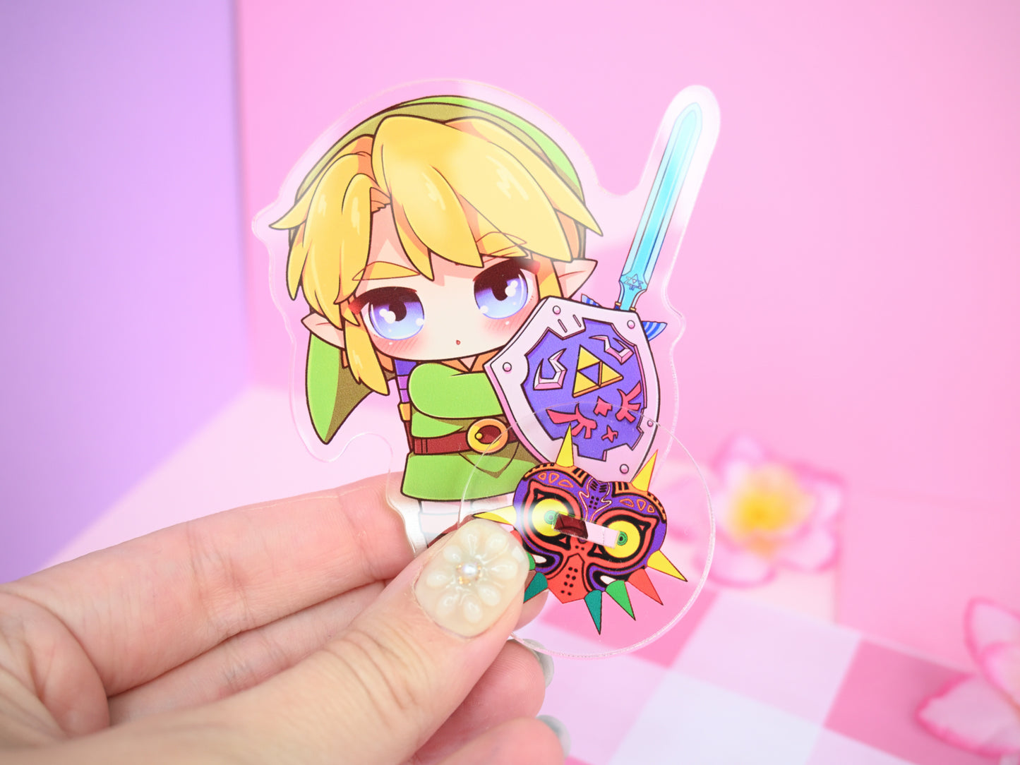 acrylic standee legend of zelda inspired link gamer gaming