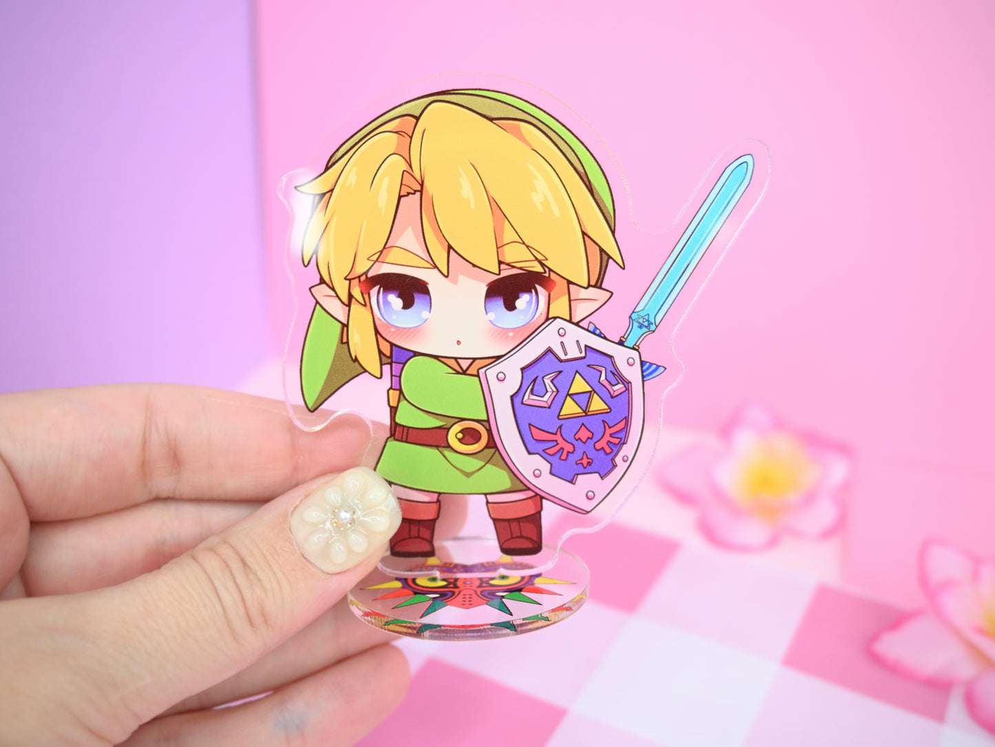 acrylic standee legend of zelda inspired link gamer gaming