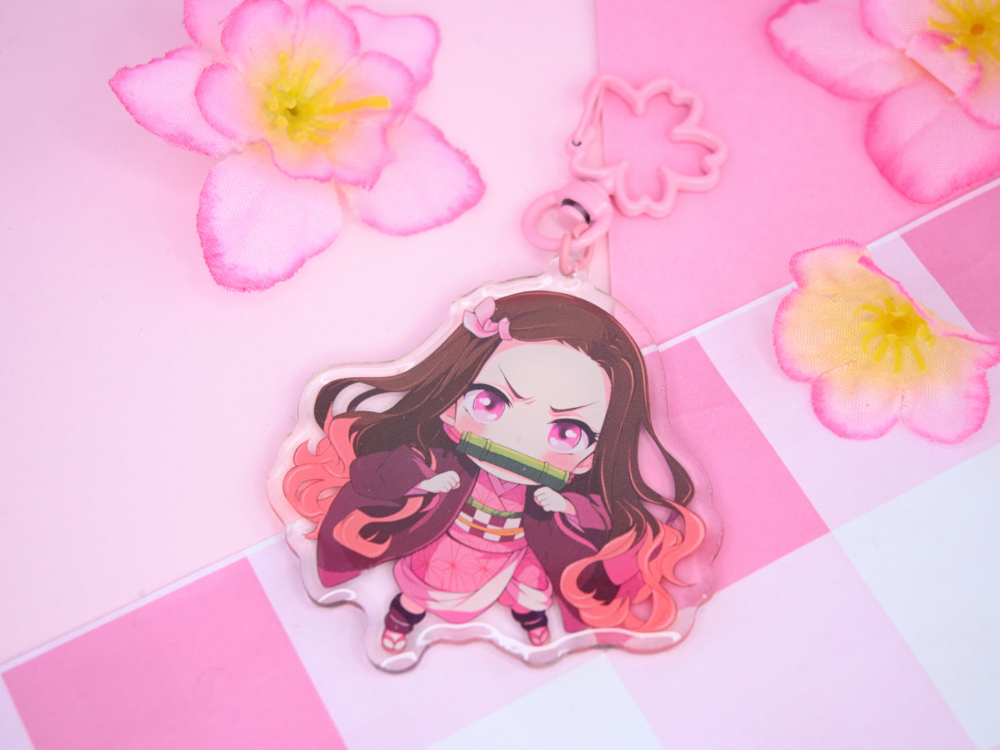 Keychain Nezuko anime manga Demon Slayer accessories