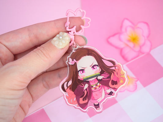 Keychain Nezuko anime manga Demon Slayer accessories