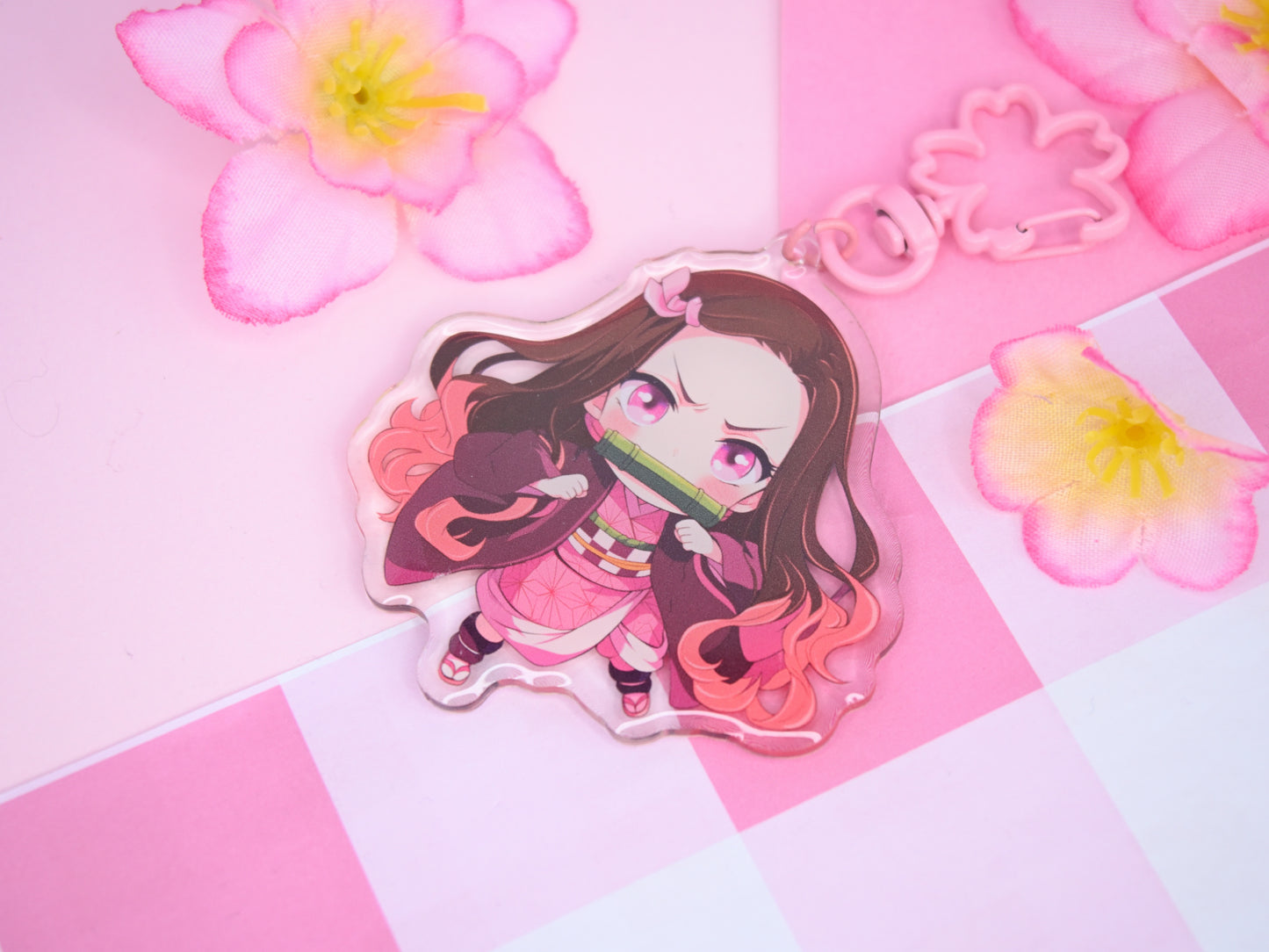 Keychain Nezuko anime manga Demon Slayer accessories