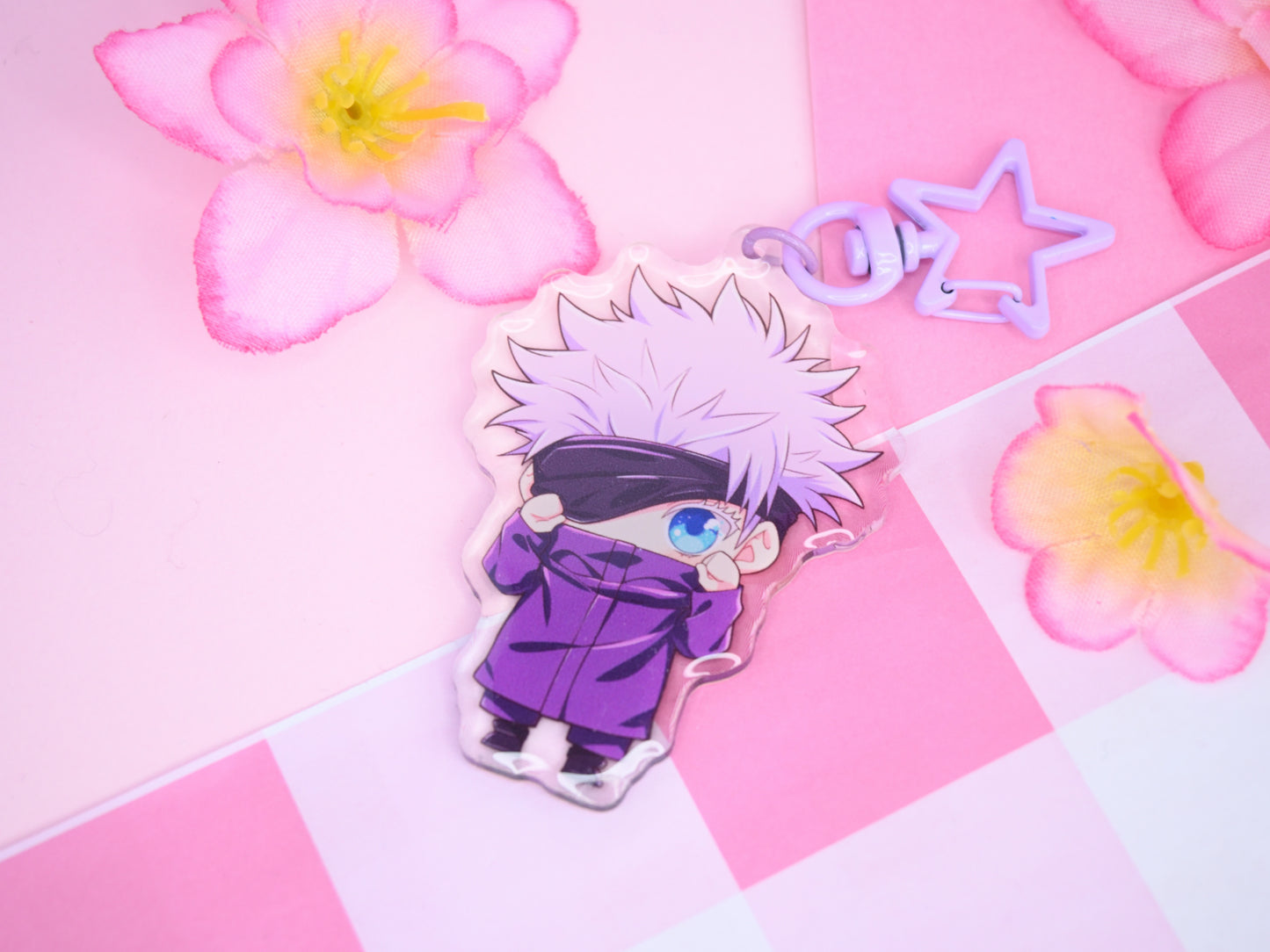 Keychain Gojo JJK sukuna anime manga Jujutsu Kaisen accessories