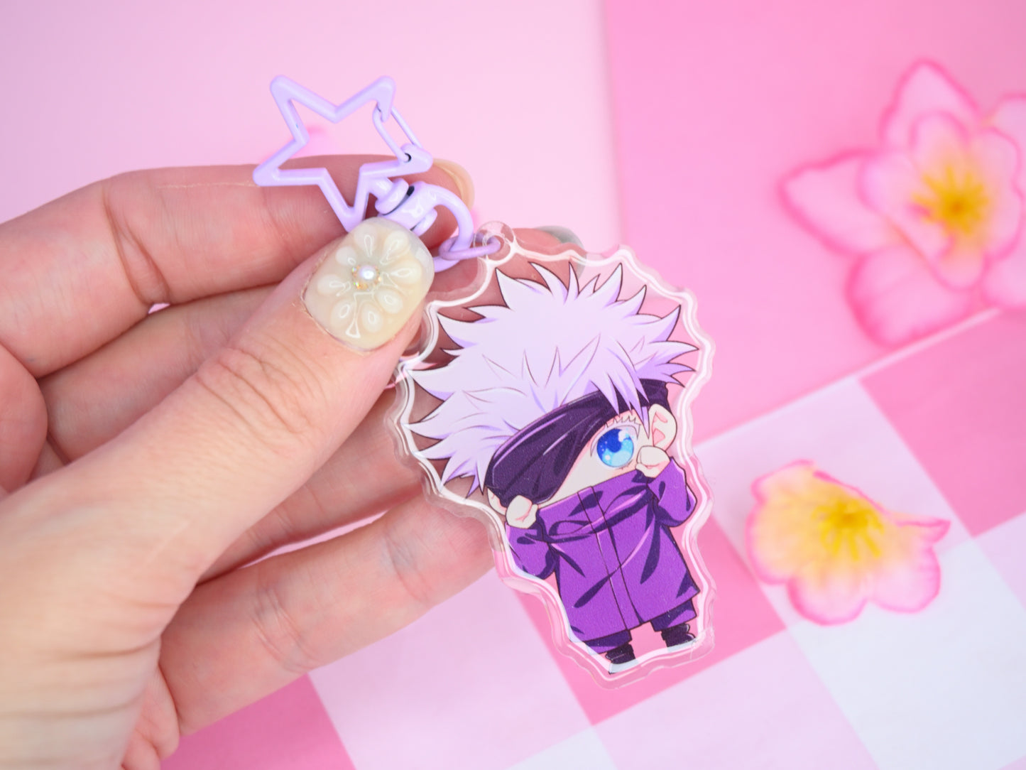 Keychain Gojo JJK sukuna anime manga Jujutsu Kaisen accessories