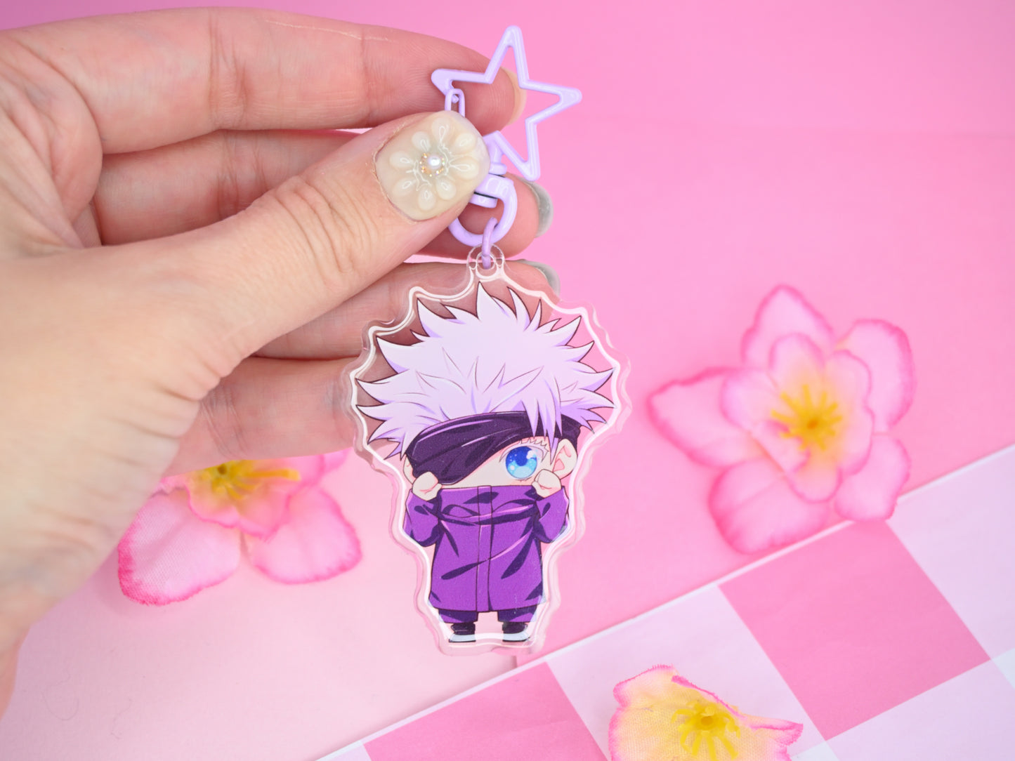 Keychain Gojo JJK sukuna anime manga Jujutsu Kaisen accessories