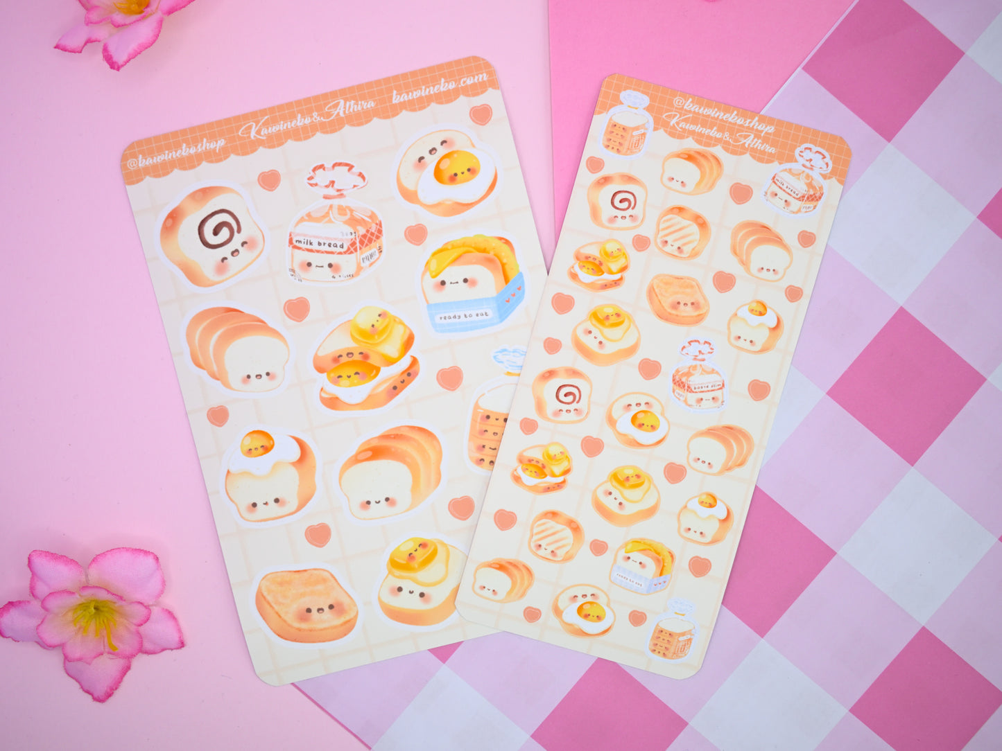 Cute loaf cafe inspired stickers and washi tape bread