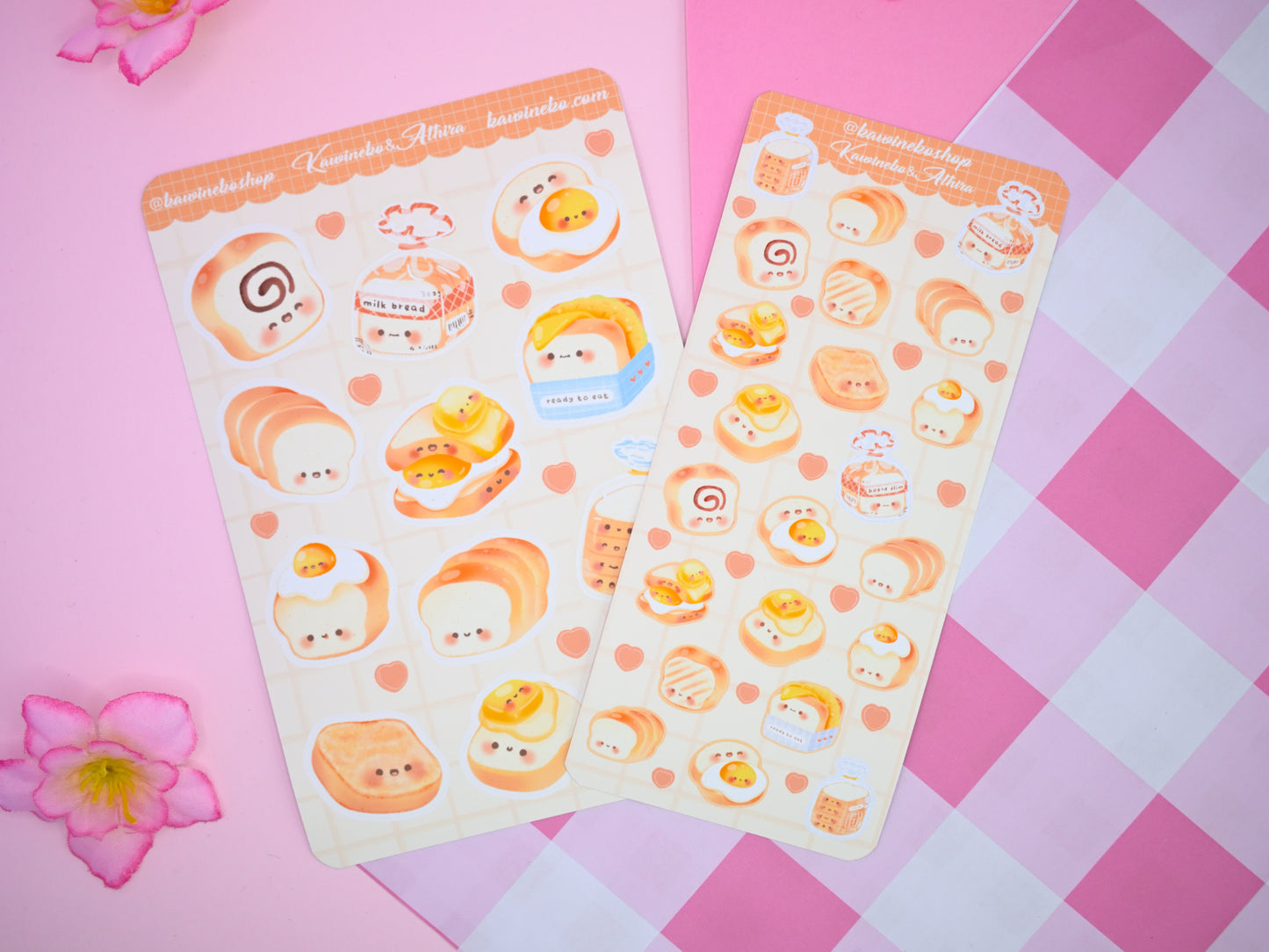 Cute loaf cafe inspired stickers and washi tape bread