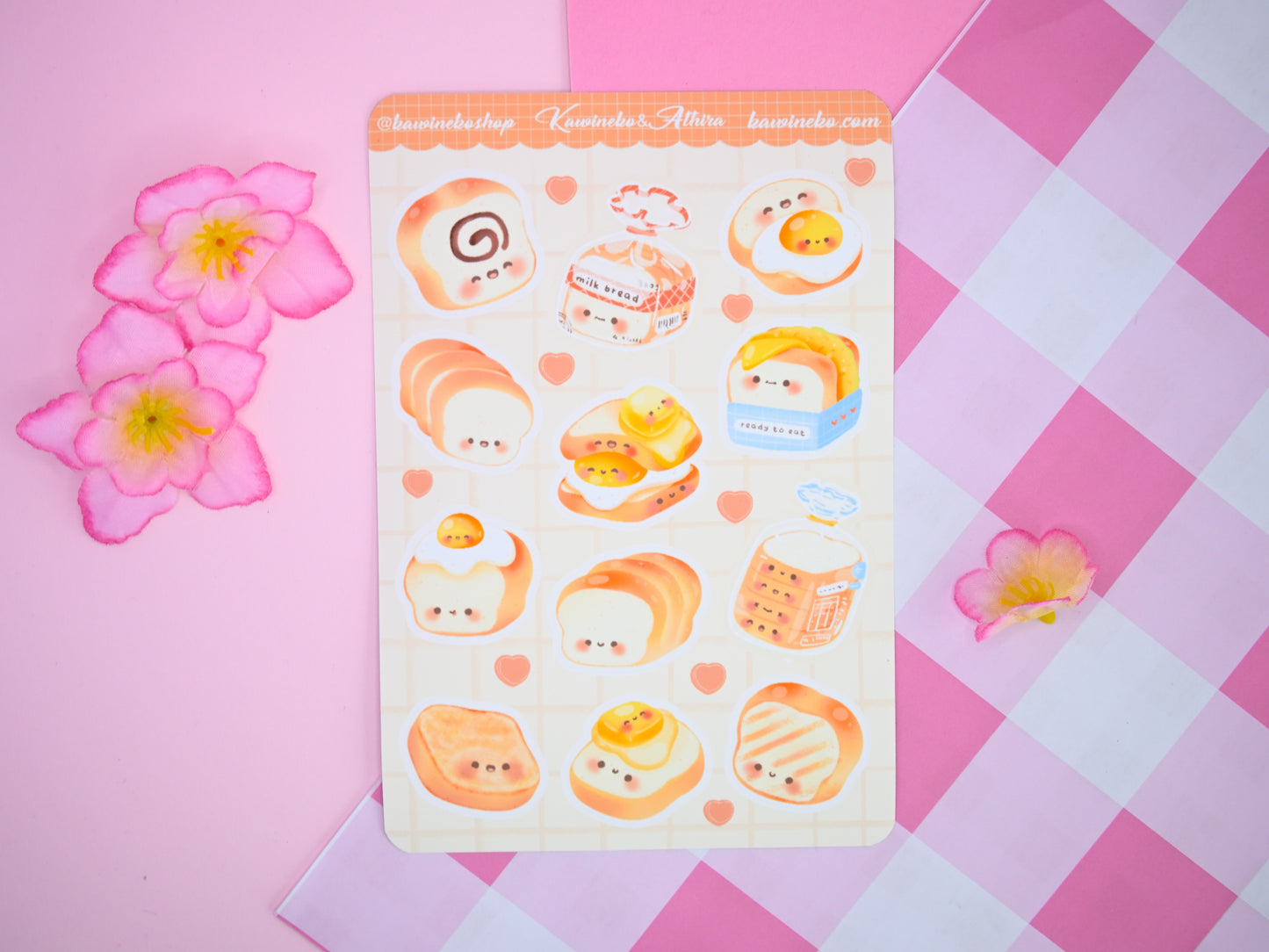 Cute loaf cafe inspired stickers and washi tape bread