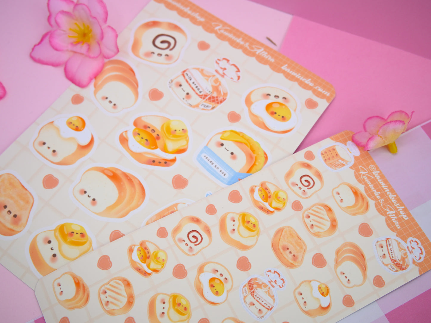 Cute loaf cafe inspired stickers and washi tape bread