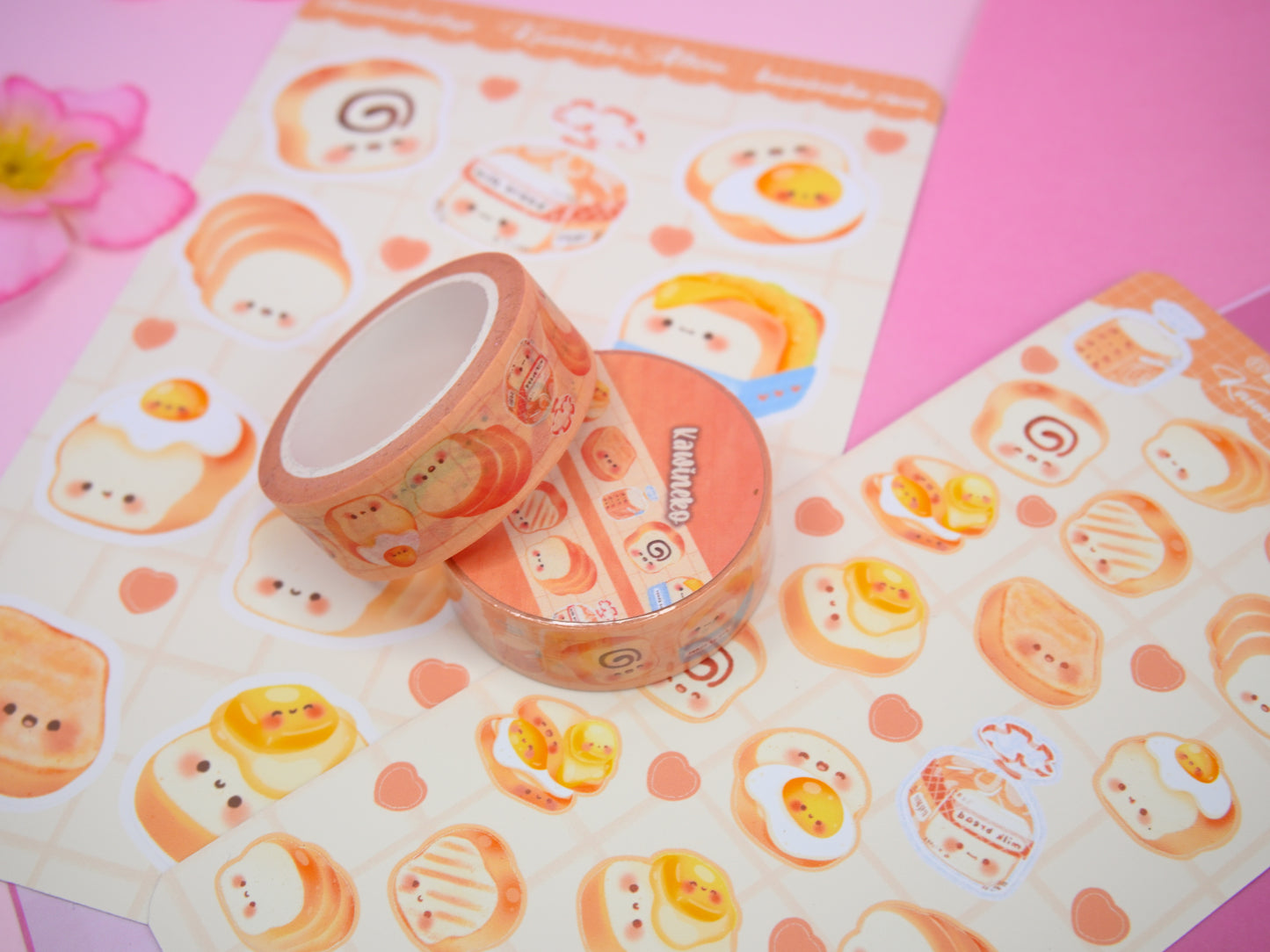 Cute loaf cafe inspired stickers and washi tape bread