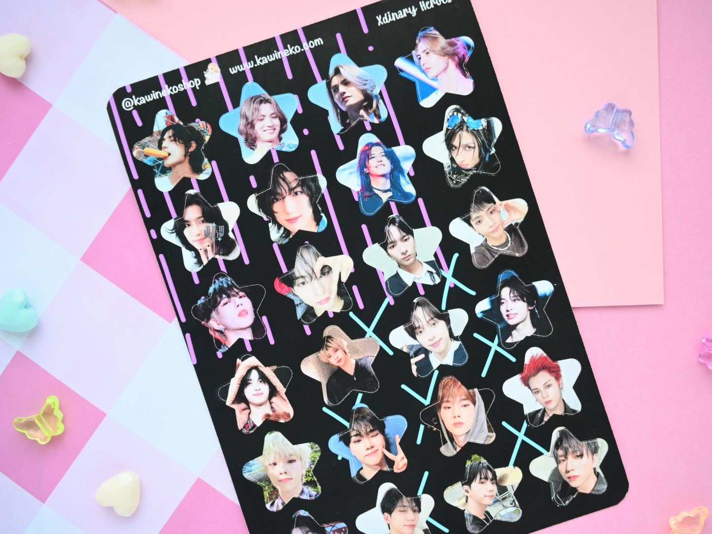 Xdinary heroes stars members sticker sheet