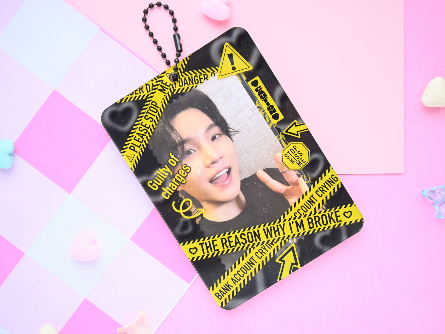 I'm broke idol acrylic card holder kpop photocard holder cardholder keychain Gift for fans pc