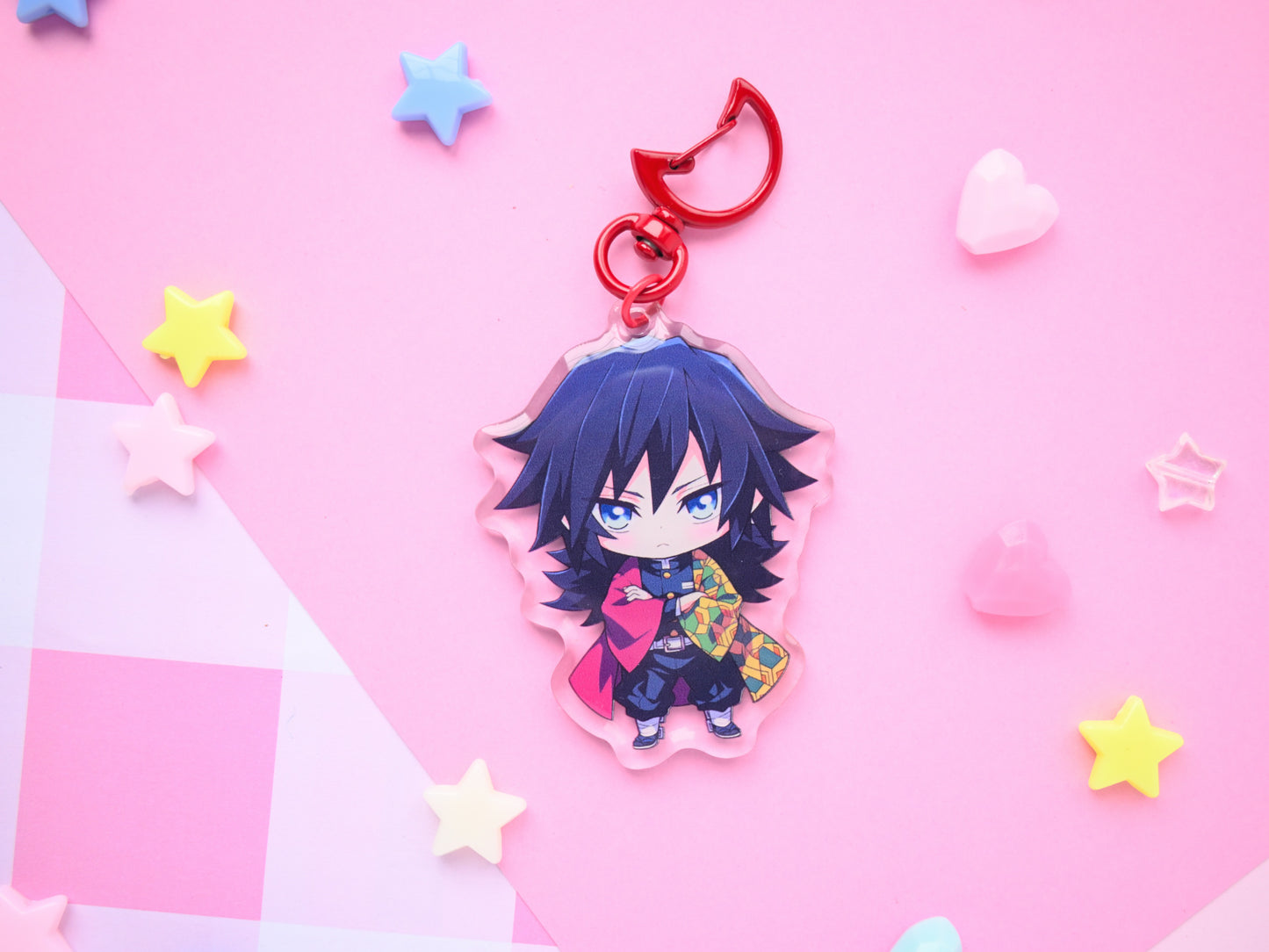 Keychain Giyu Tomioka anime manga Demon Slayer accessories