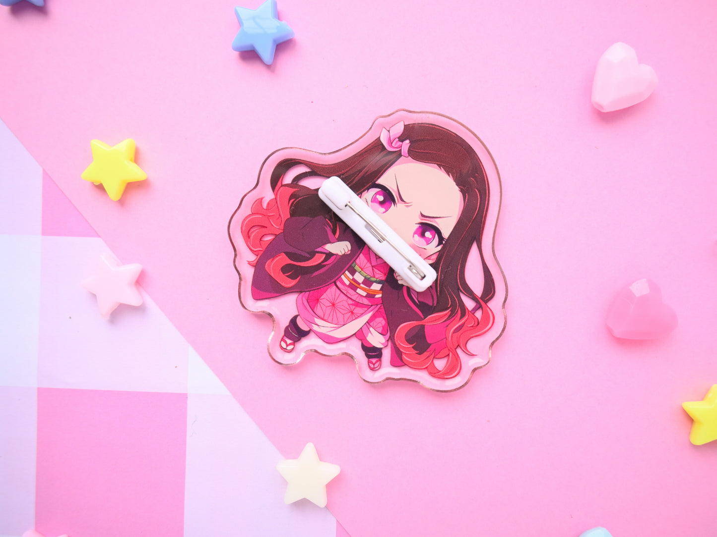 acrylic pin Nezuko anime manga Demon Slayer accessories