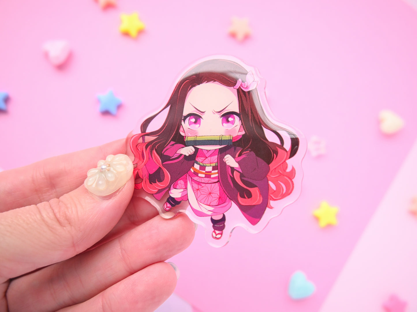 acrylic pin Nezuko anime manga Demon Slayer accessories