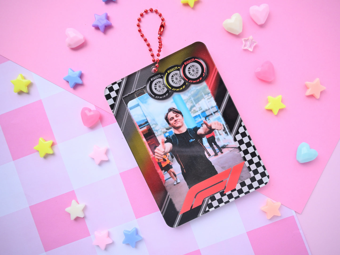 F1 driver acrylic photo holder photocard holder cardholder keychain Gift for fans pc