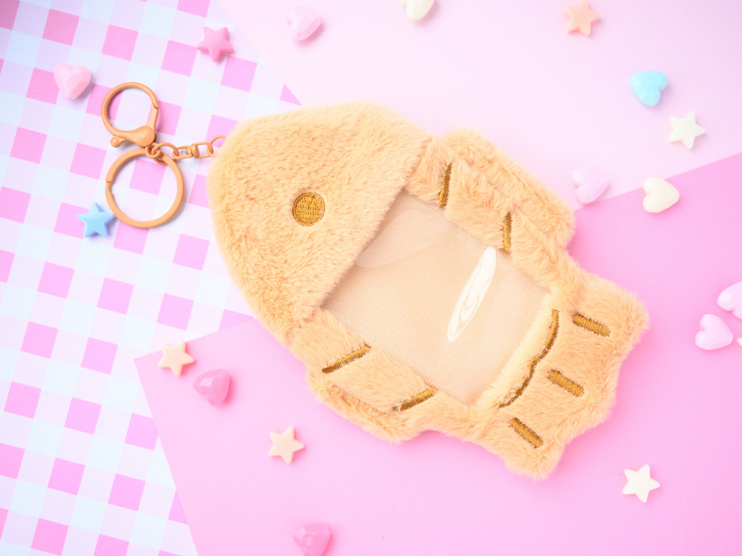 cute fluffy Taiyaki plushie pc holders photocard holder dessert kpop