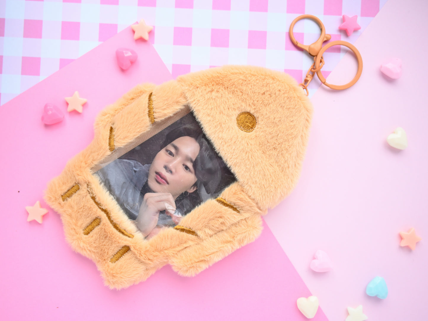 cute fluffy Taiyaki plushie pc holders photocard holder dessert kpop