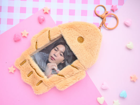 cute fluffy Taiyaki plushie pc holders photocard holder dessert kpop