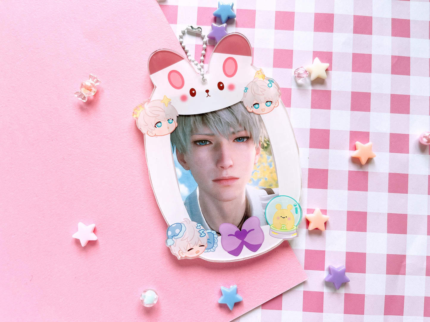 xavier Love and Deep Space lads pc holder acrylic card holder photocard cardholder keychain