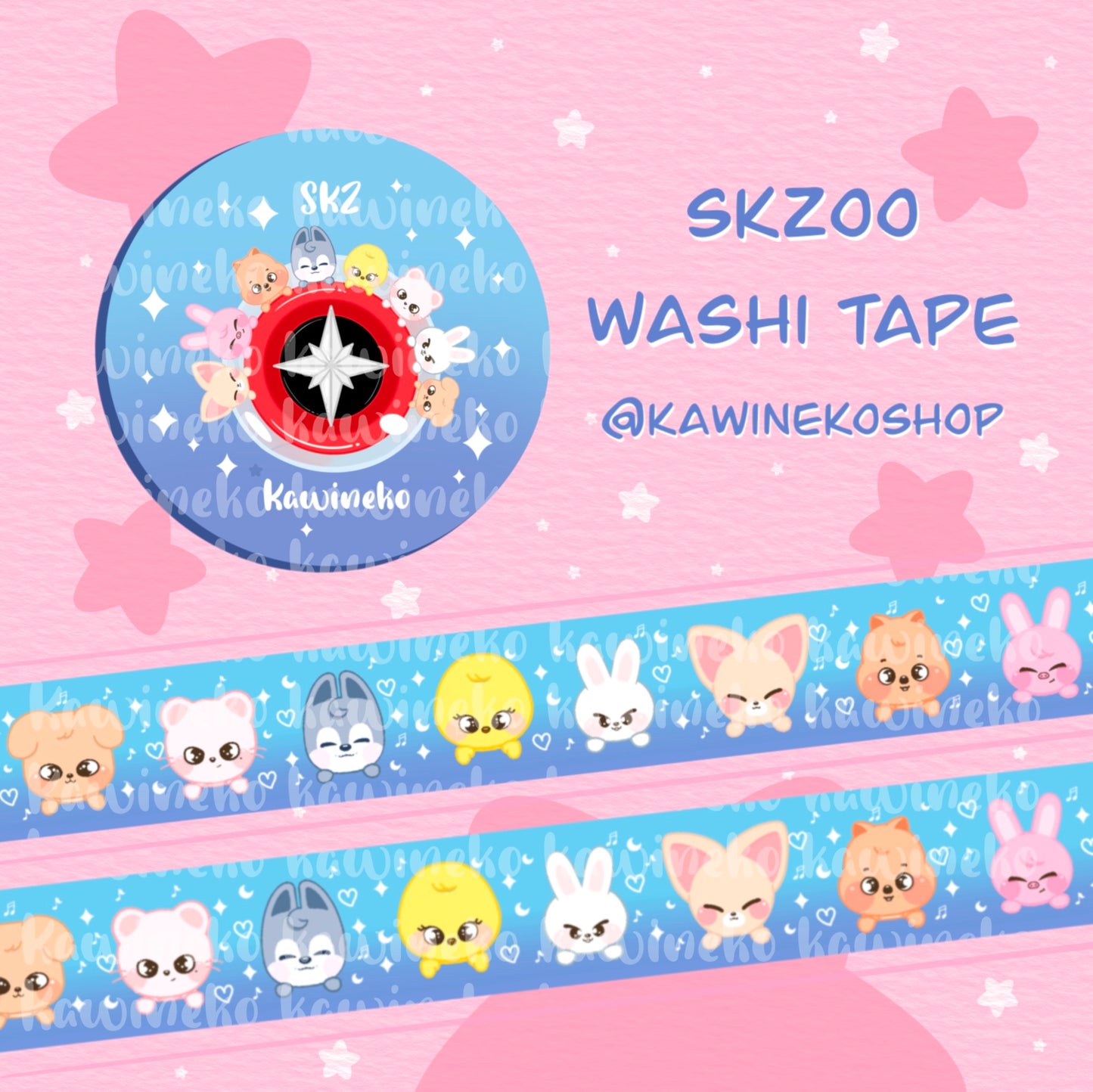 SKZOO washi tape Stray kids merch kpop