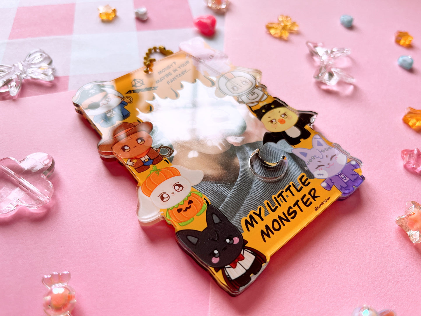 Ateez atiny my monster Double Window pc holder acrylic card holder kpop photocard cardholder keychain Aniteez