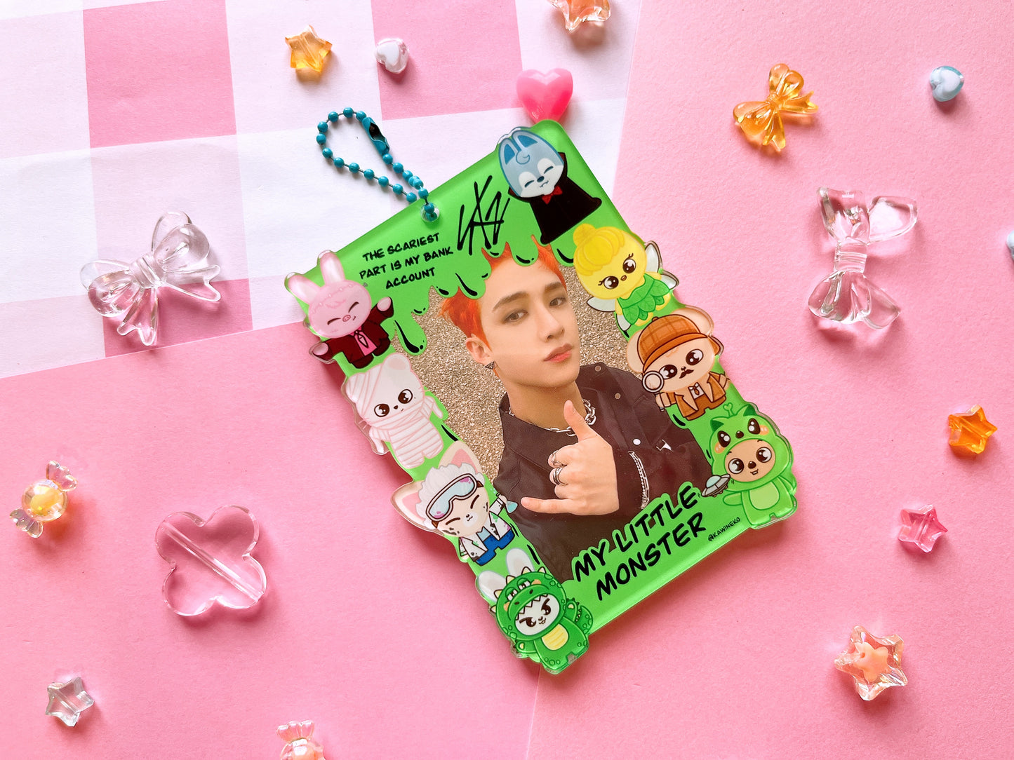 skzoo SKZ Stray Kids Double Window pc holder acrylic card holder kpop photocard cardholder keychain  SKZOO