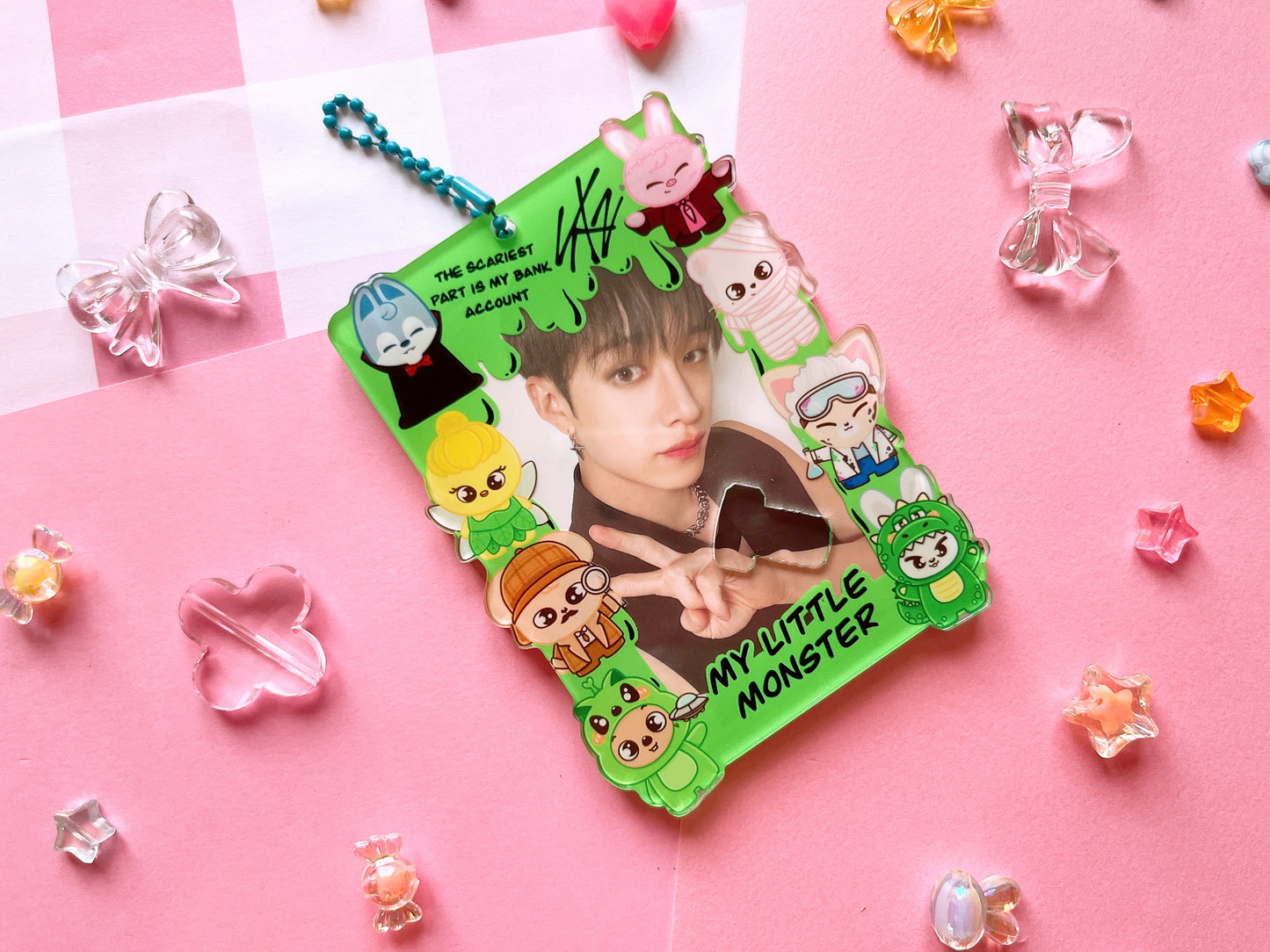 skzoo SKZ Stray Kids Double Window pc holder acrylic card holder kpop photocard cardholder keychain  SKZOO