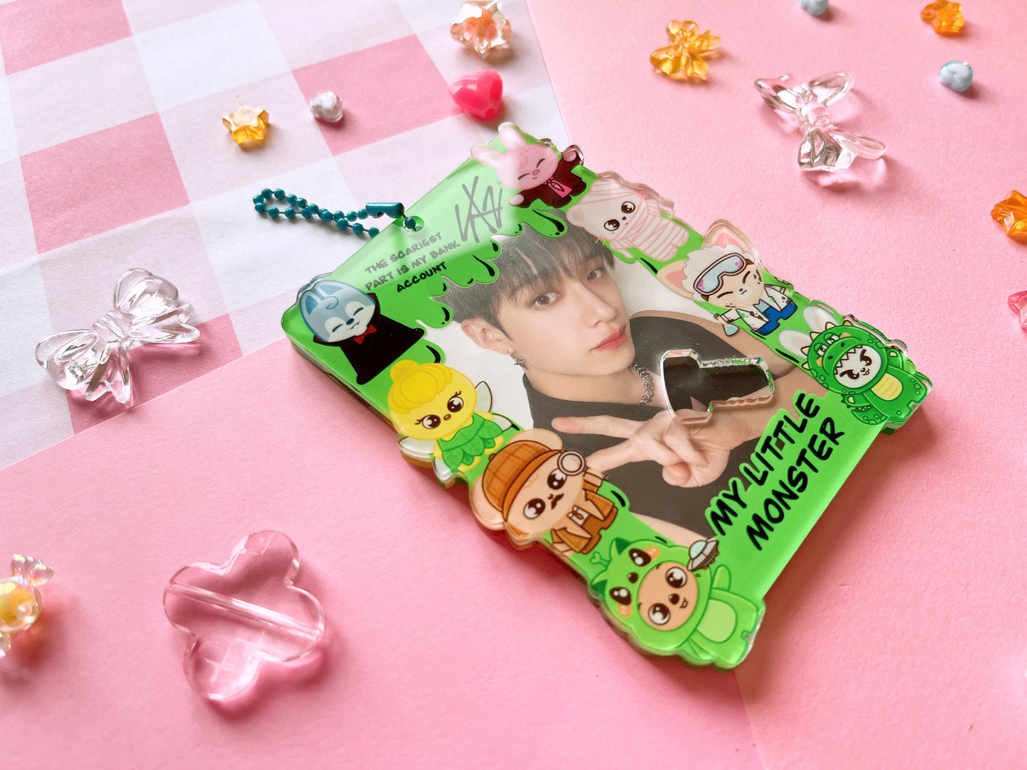 skzoo SKZ Stray Kids Double Window pc holder acrylic card holder kpop photocard cardholder keychain  SKZOO