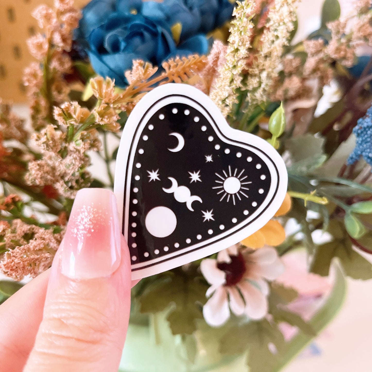 die cut cosmic love boho  waterproof Vinyl stickers