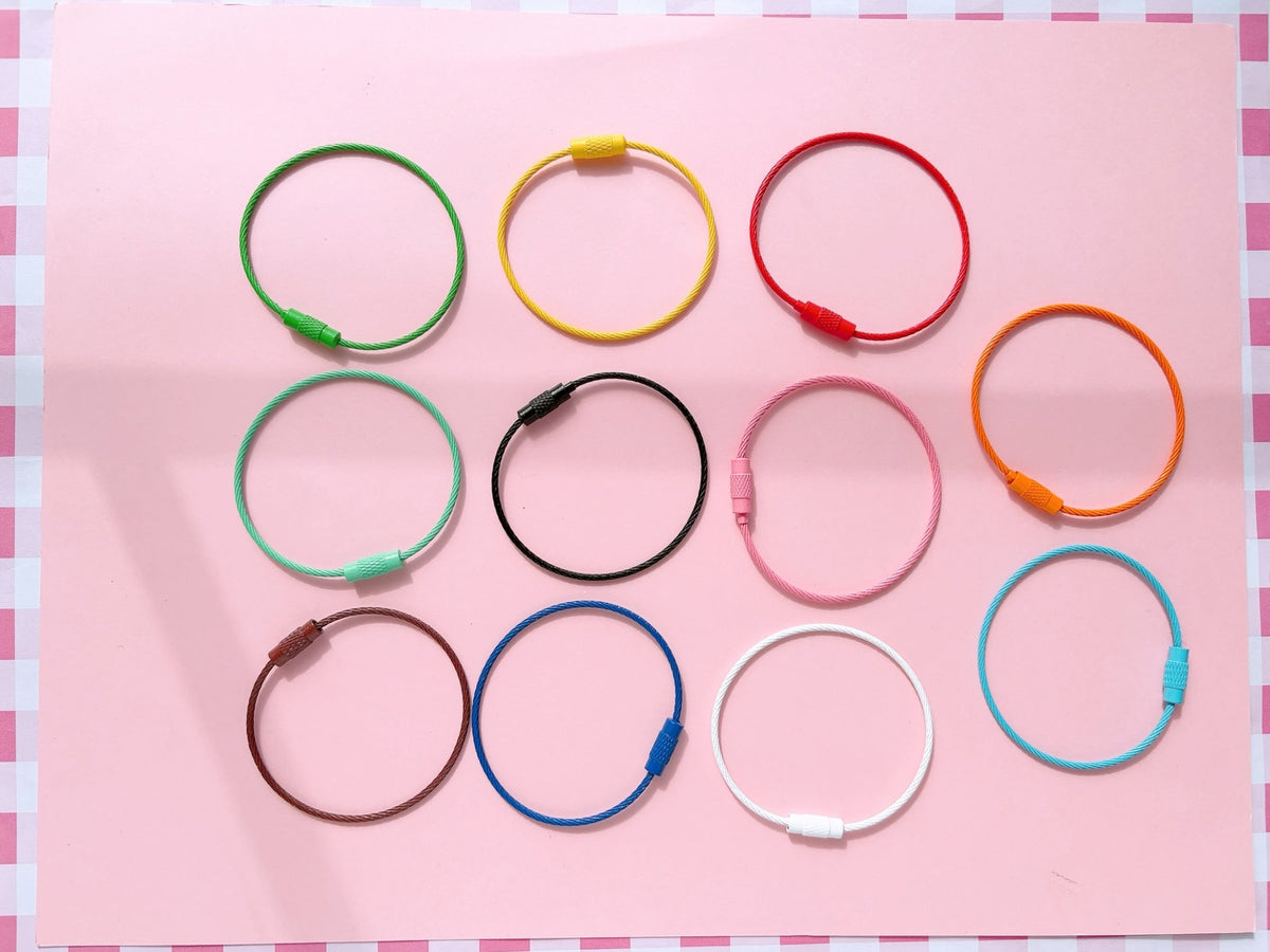 Clasp lock wire cable for keychain, photocard holders, plushies and others